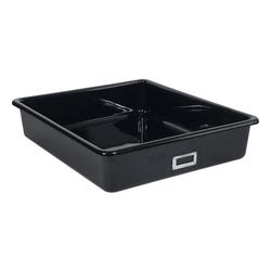 Shirley K's T-163 Storage Bin, 21 x 19 x 4-1/2 Inches, Black