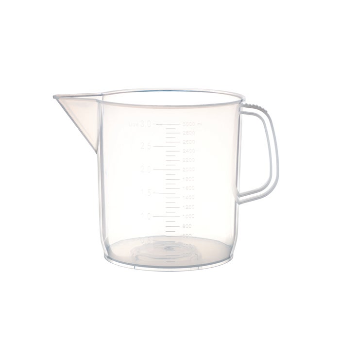 United Scientific Beakers with Handles, Short Form, pp, 3000mL, Pack of 6