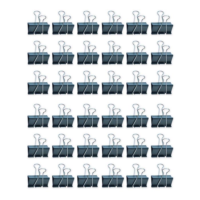 School Smart Binder Clip, Large, 2 Inches, Pack of 36