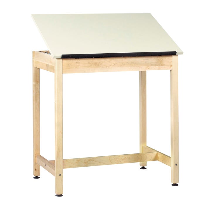 Classroom Select 1-Piece Drafting Table, 36 x 24 x 36 Inches, Maple Frame, Laminate Top