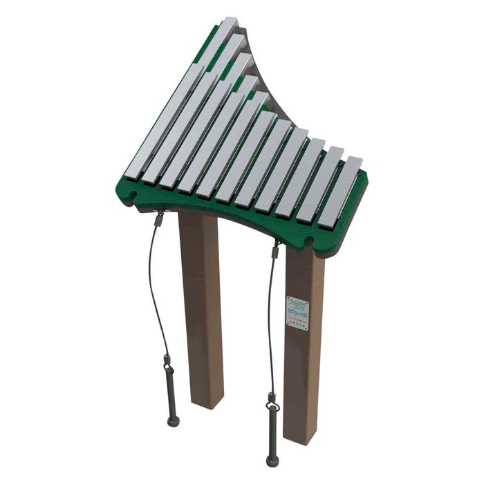 Freenotes Harmony Park Outdoor Instrument Merry Xylophone, Surface Mount, 47 x 26 x 24 Inches