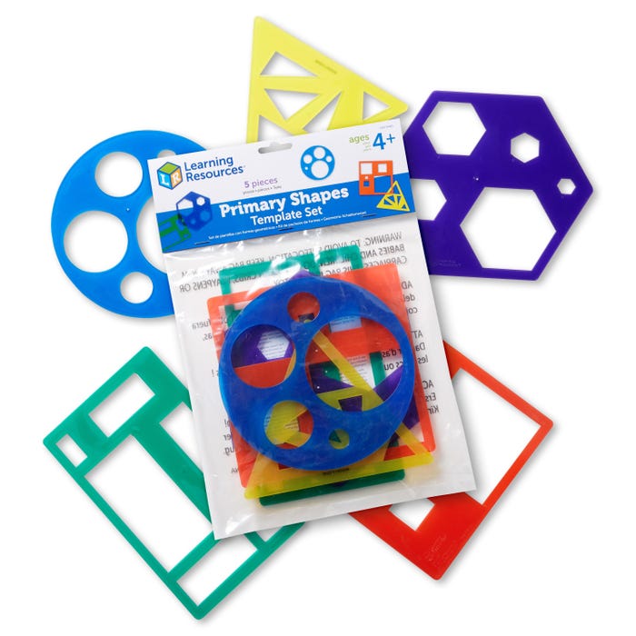 Learning Resources Primary Shape Template, Set of 5