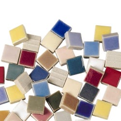 Diamond Tech Porcelain Mosaic Tile, 3/8 Inches, Assorted Colors, 50 Pound Bag
