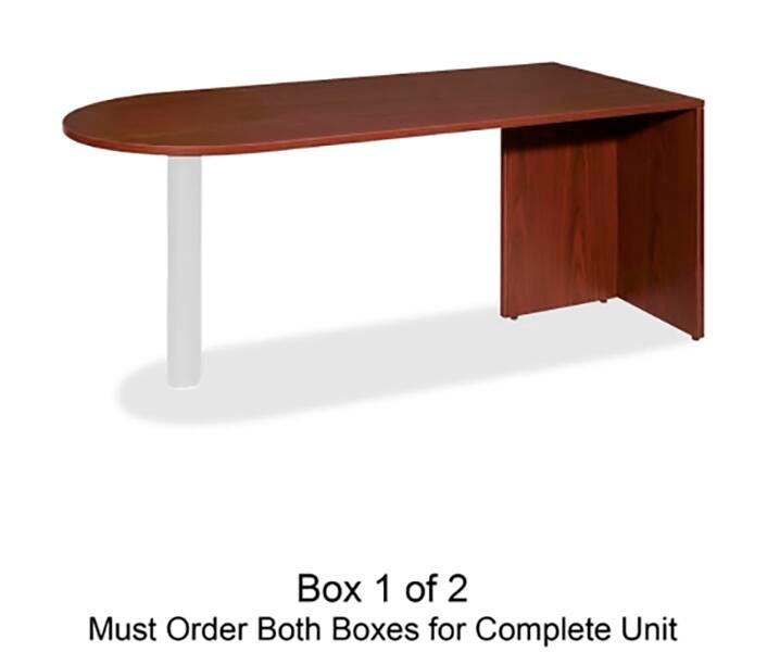 Image for Classroom Select Laminate Peninsula, Box 1 of 2, 66-1/8 x 29-1/2 x 29-1/2 Inches, Mahogany from School Specialty