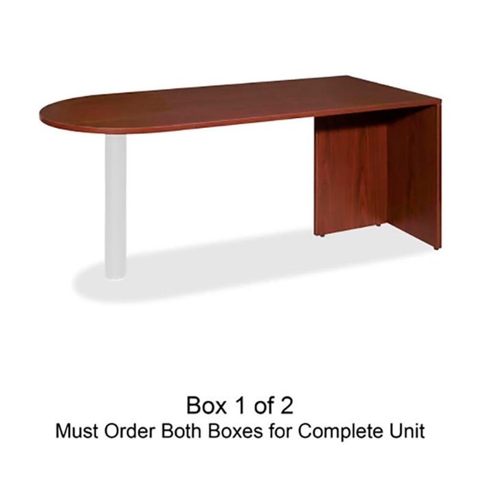 Classroom Select Laminate Peninsula, Box 1 of 2, 66-1/8 x 29-1/2 x 29-1/2 Inches, Mahogany