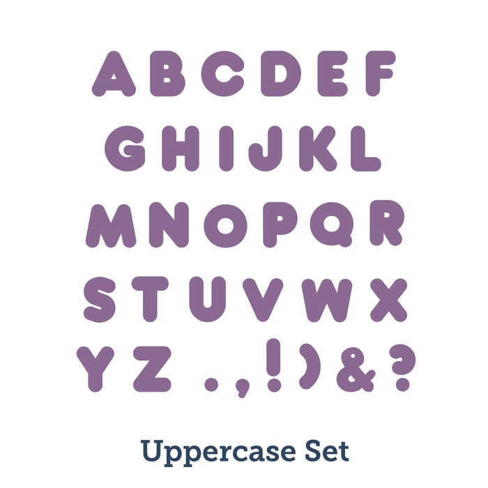 AccuCut Marshmallow Uppercase Alphabet Dies, 5 Inches, Set of 30