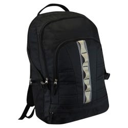High School Style Backpack with Webbing, Black