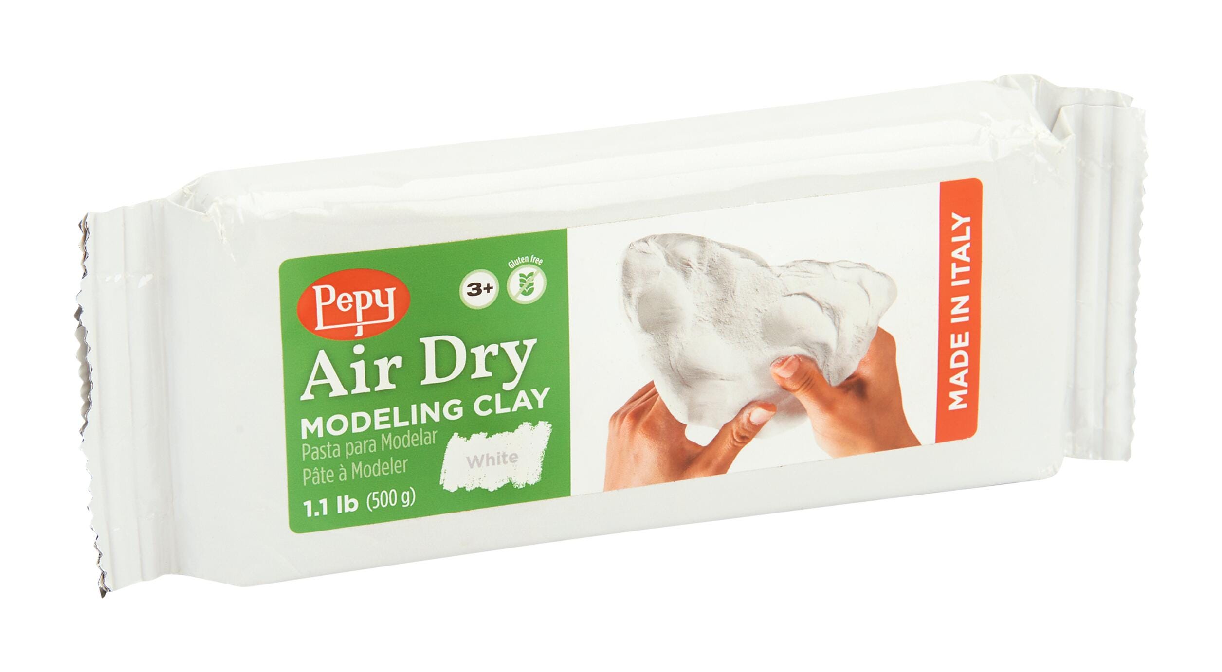 Pepy Air-Dry Modeling Clay Bar, 1-1/10 Pounds, White