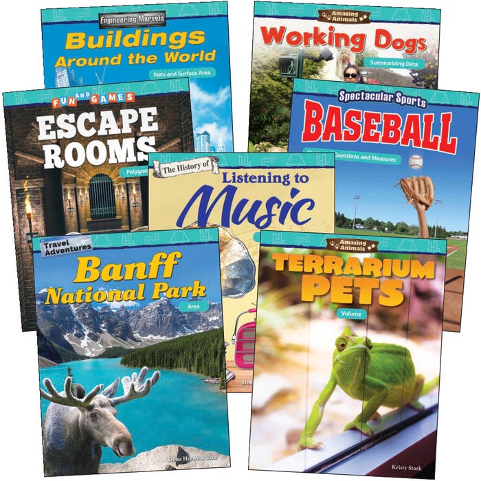 Teacher Created Materials Measurement and Data: Grade 6, Set of 7