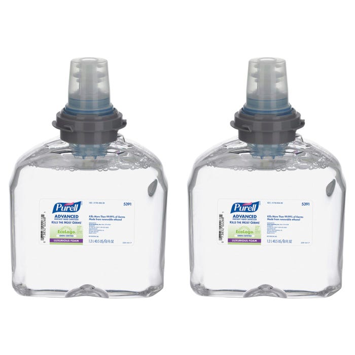 Purell TFX Foaming Instant Hand Sanitizer Refills, 1200 mL, Fragrance Free, Pack of 2