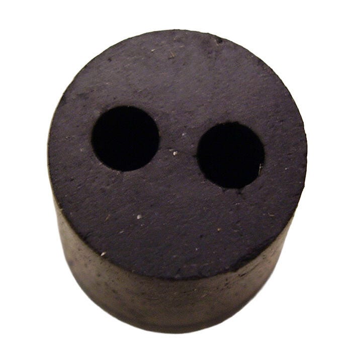 Delta Education Rubber Stoppers, #2, 2 Holes, Pack of 16