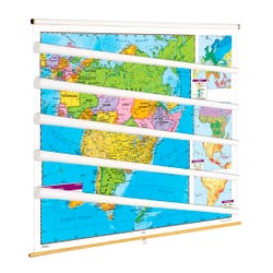 Nystrom Land Cover Map Set with Spring Roller, Continents, Item Number 1398298