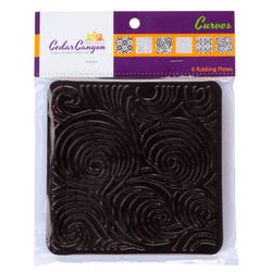 Jack Richeson Curves Rubbing Plate, 7 x 7 Inches, Set of 6 Item Number 410873