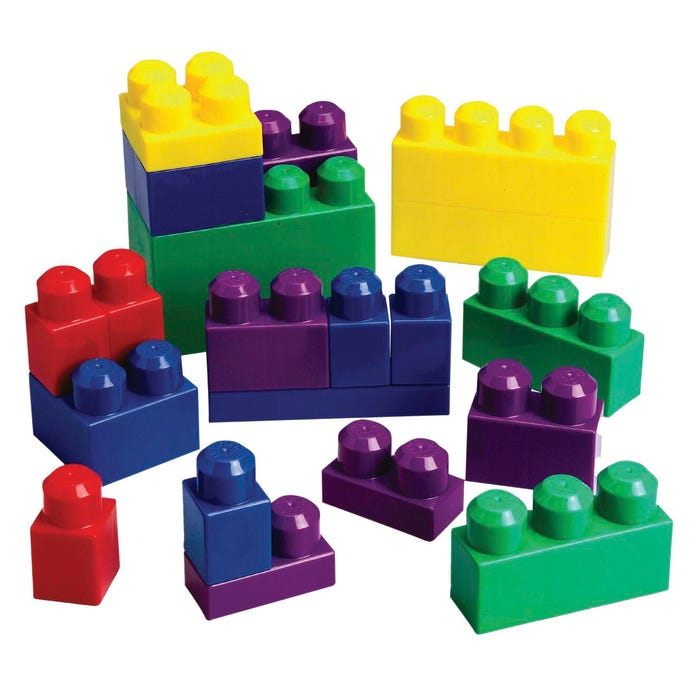Marvel Education Interlocking Building Bricks, Assorted Colors, Set of 60
