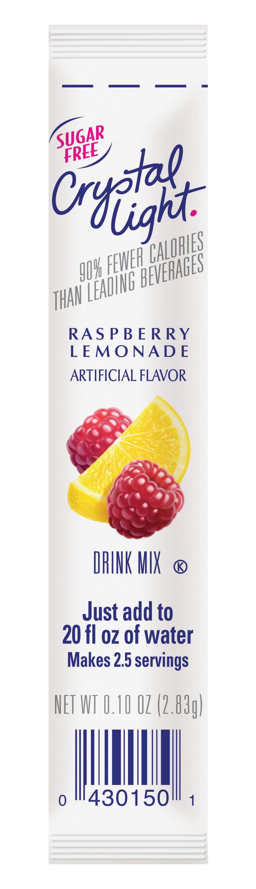 Crystal Light On-The-Go Drink Mix, Raspberry Lemonade, 30 Sticks, Item Number 2023801