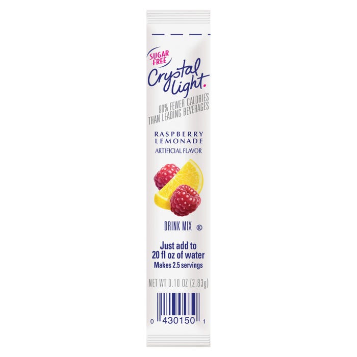 Crystal Light On-The-Go Drink Mix, Raspberry Lemonade, 30 Sticks