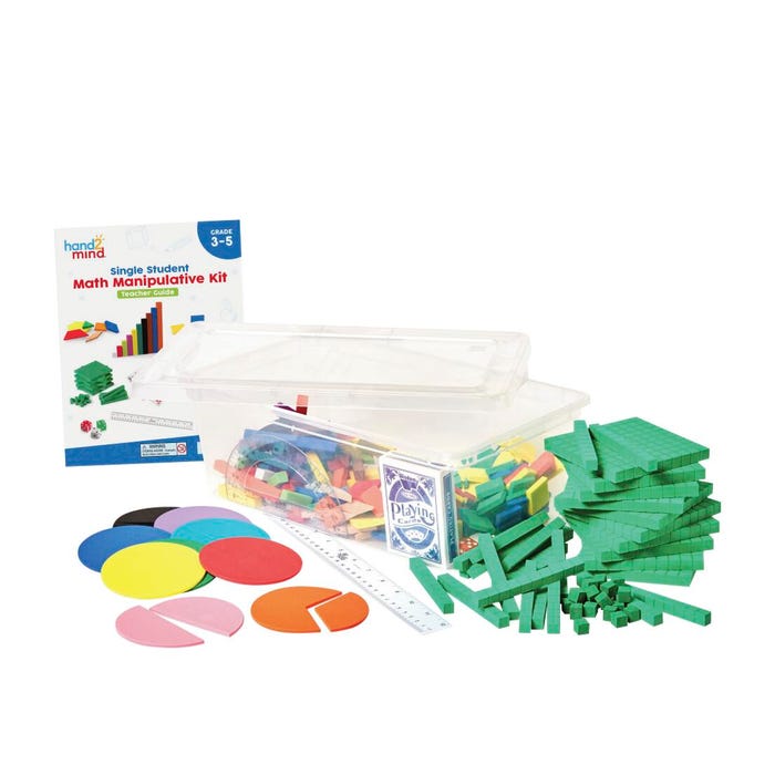 Hand2Mind Single Student Manipulative Kit, Grades 3 to 5, Set of 4