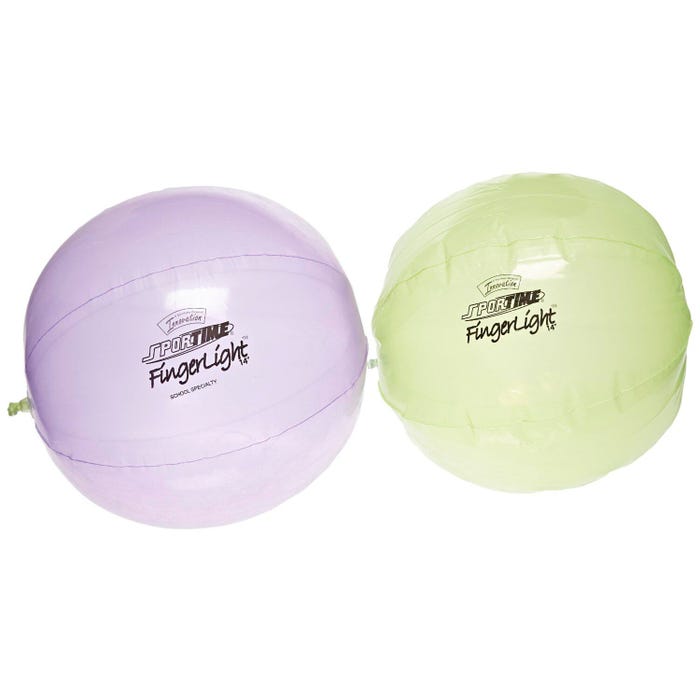 Sportime FingerLights Balls, 14 Inches, Green and Purple, Set of 2