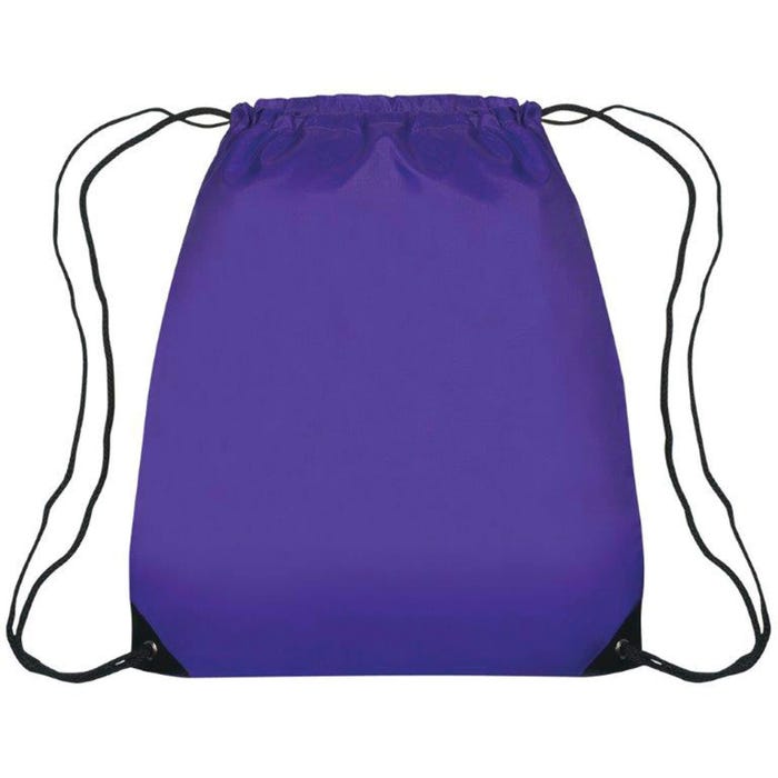 Drawstring Sports Backpack, Purple