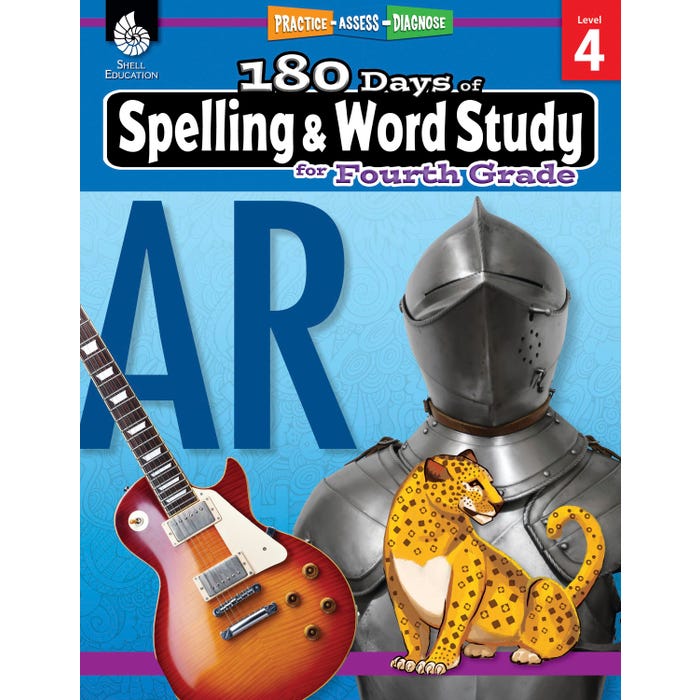 Shell Education 180 Days of Spelling and Word Study for Fourth Grade