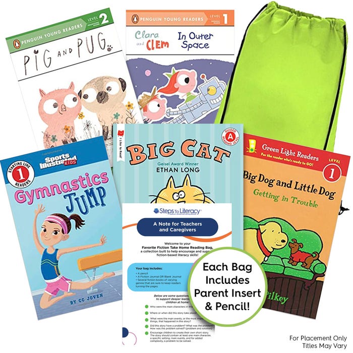 Achieve It! Take Home Bag Favorite Fiction Book Collection, Grade K