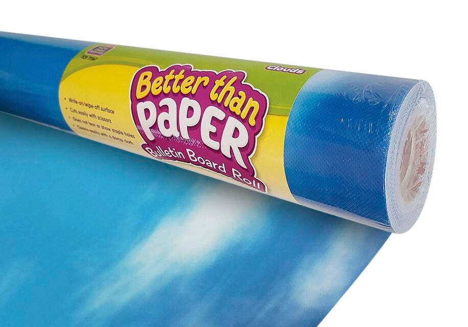 Image for Teacher Created Resources Better Than Paper Bulletin Board Roll, Clouds from School Specialty