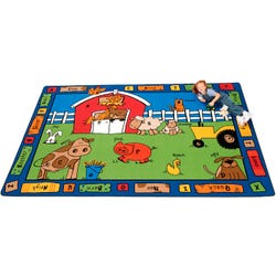 Carpets for Kids Alphabet Farm Rug, 8 Feet 4 Inches x 11 Feet 8 Inches, Rectangle, Multicolored, Item Number 082422