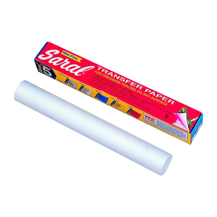 Saral Wax-Free Transfer Paper, 12-1/2 Inches x 12 Feet, White