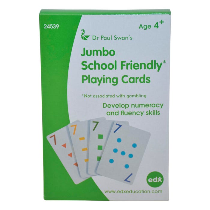 EDX School Friendly Jumbo Card Deck, Set of 56
