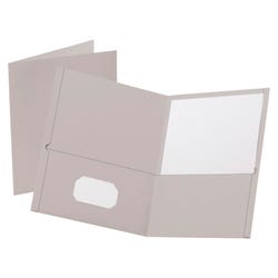 Oxford 2-Pocket Folder, 100 Sheet Capacity, Gray, Pack of 25 038538