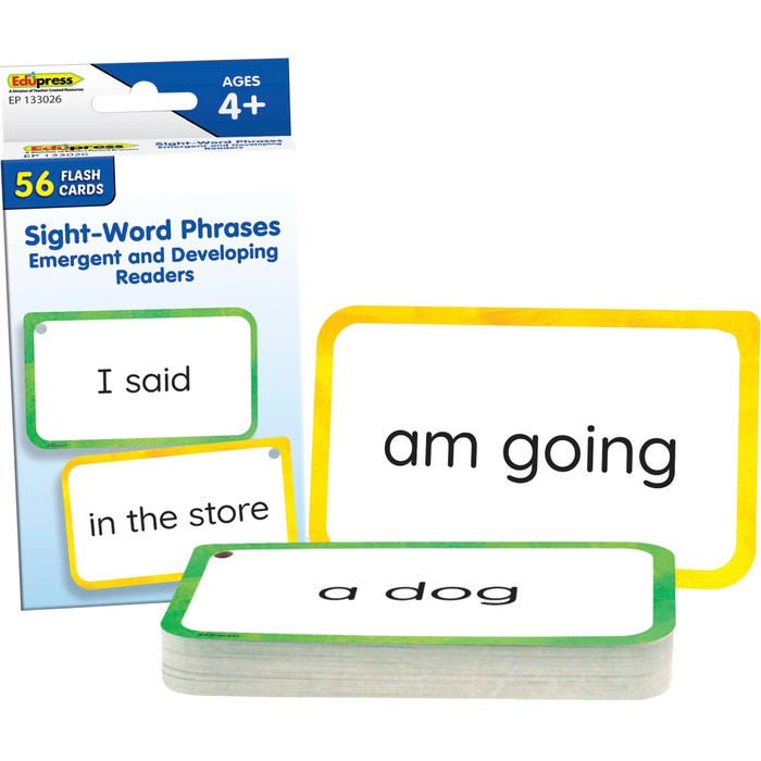 Edupress 50 Sight Word Phrases For Emergent and Struggling Readers, Grades PreK-K