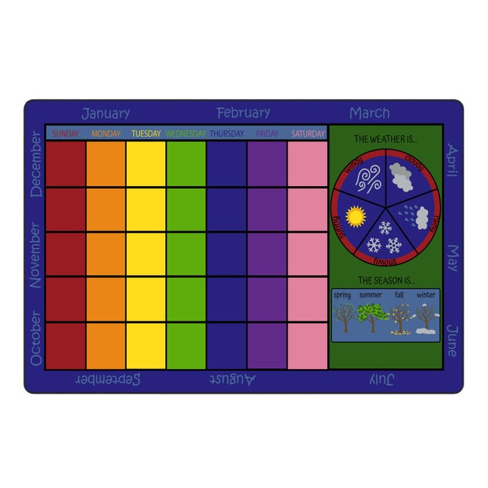 Image for Childcraft Let's Start Our Day Calendar Carpet for Classrooms, Rectangle from School Specialty