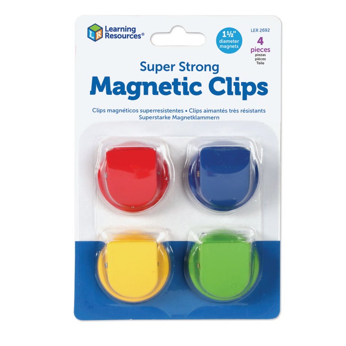 Learning Resources Super Strong Magnetic Clips, Set of 4