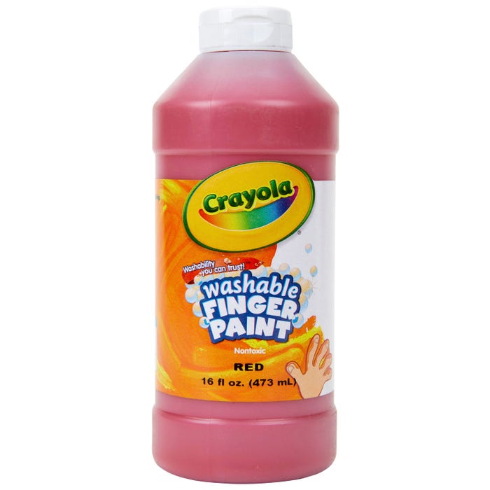 Crayola Washable Finger Paint, 1 Pint Bottle, Red