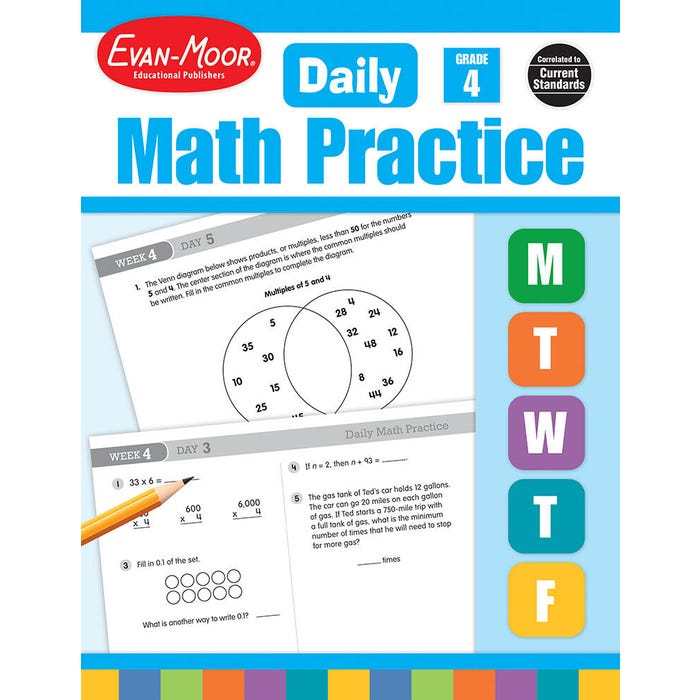 Evan-Moor Daily Math Practice, Grade 4