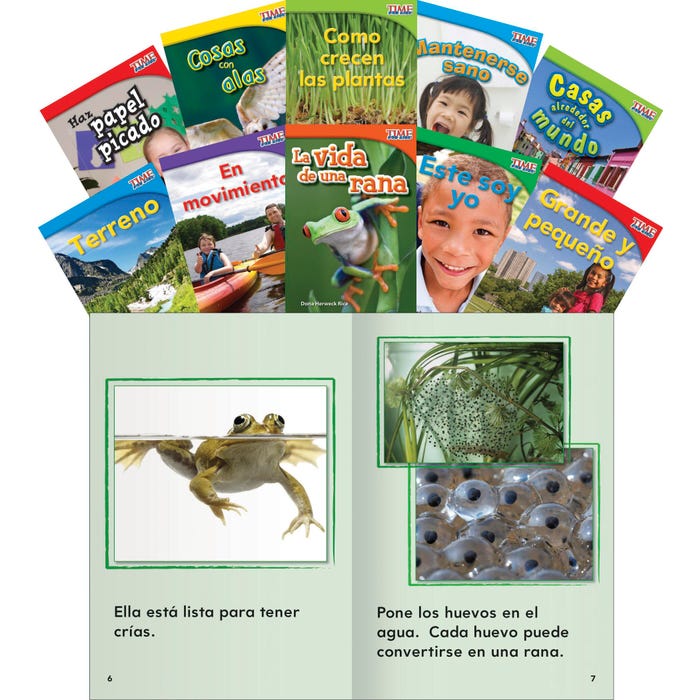 Teacher Created Materials TIME FOR KIDS Informational Text Readers Set 1, Grade 1, Set of 10, Spanish
