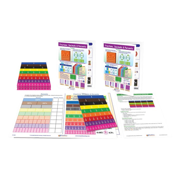 NewPath Learning Fractions, Decimals & Percents Activity Kit, Grades 3 to 5