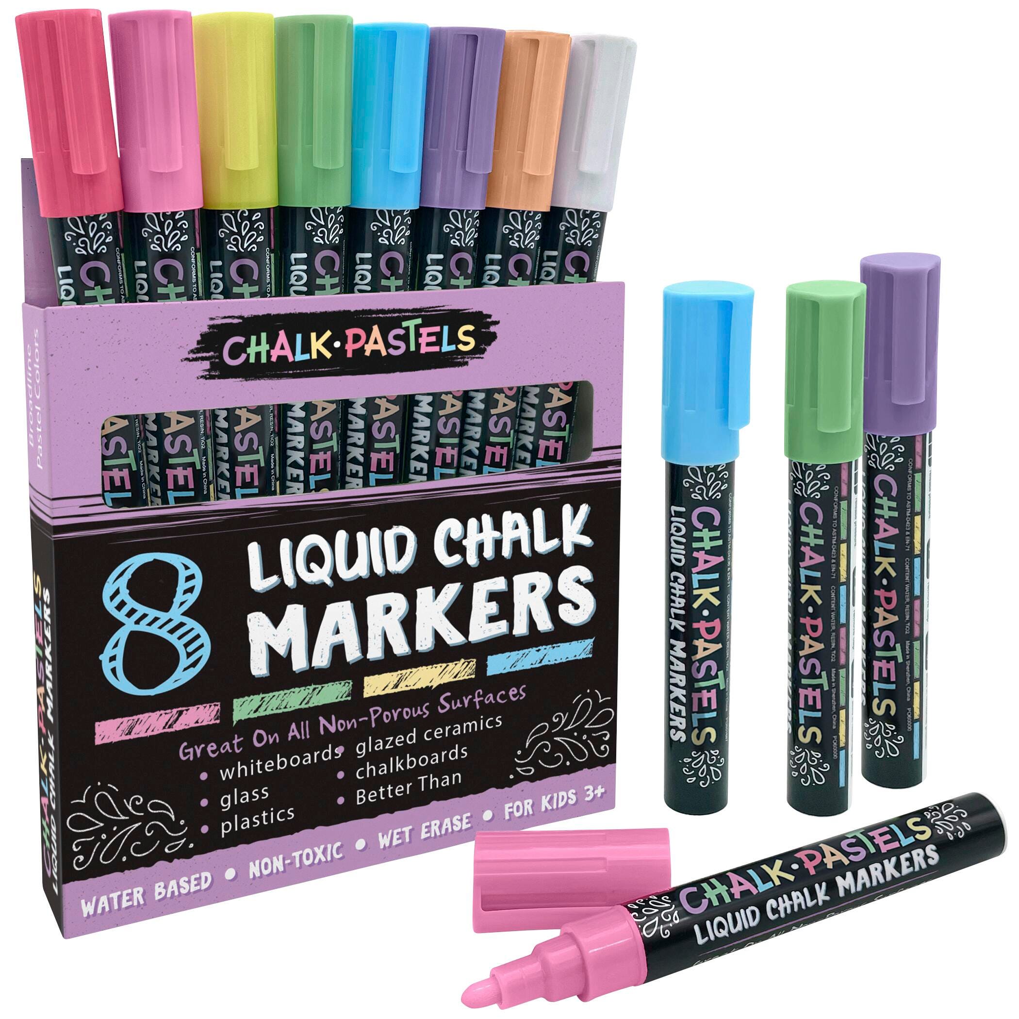 Image for Teacher Created Resources Chalk Pastels Liquid Chalk Markers, Assorted Pastel Colors, Set of 8 from School Specialty