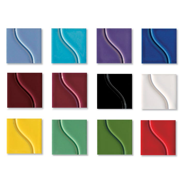 Sax Gloss Glazes, 1 Pint Containers, Assorted Colors, Set of 12