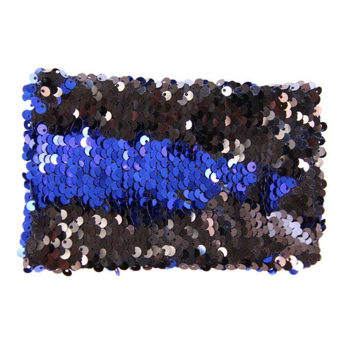Abilitations Sensory Sequin Soother, 6 x 4 Inches, Blue/Black