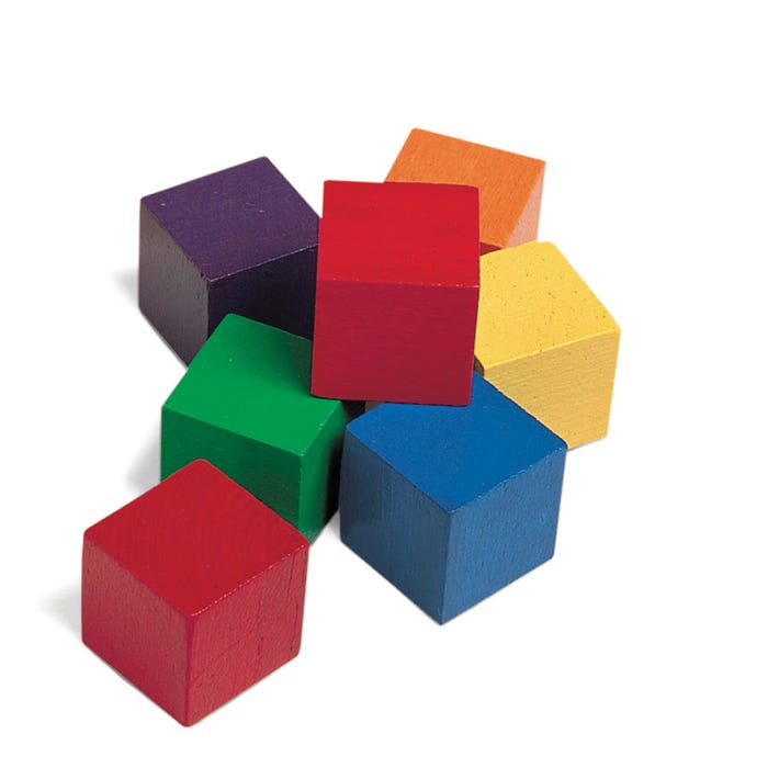 Learning Resources Wooden Cubes, Set of 102