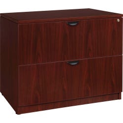 Lorell Prominence Laminate Lateral File, 2 Drawers, 36 x 22 x 29 Inches, Mahogany