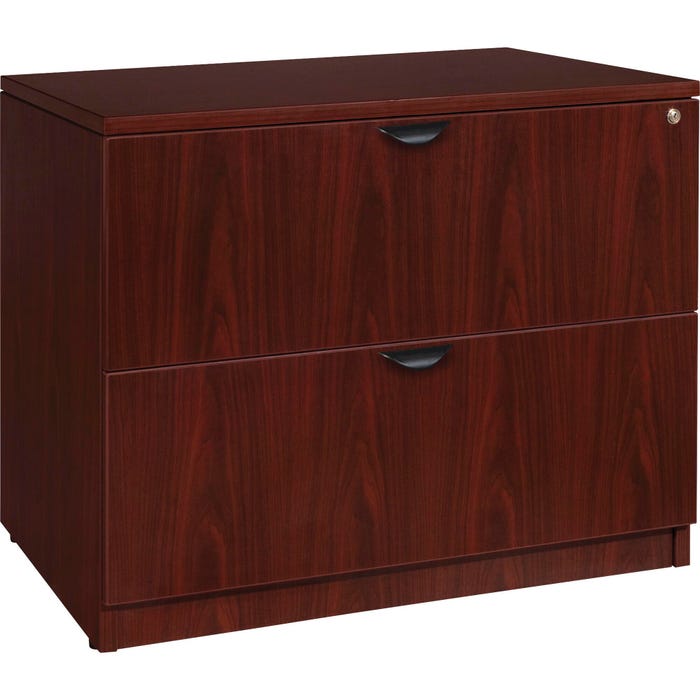 Lorell Prominence Laminate Lateral File, 2 Drawers, 36 x 22 x 29 Inches, Mahogany
