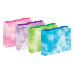 Barker Creek File Folders, Ombre & Tie-Dye, Letter Size, Set of 12, Item Number 2100843