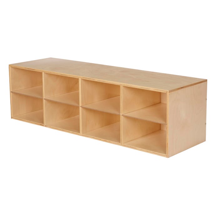 Childcraft Stacker Compartment Storage, 8 Bin Capacity, 46-1/4 x 14-1/4 x 13-3/4 Inches