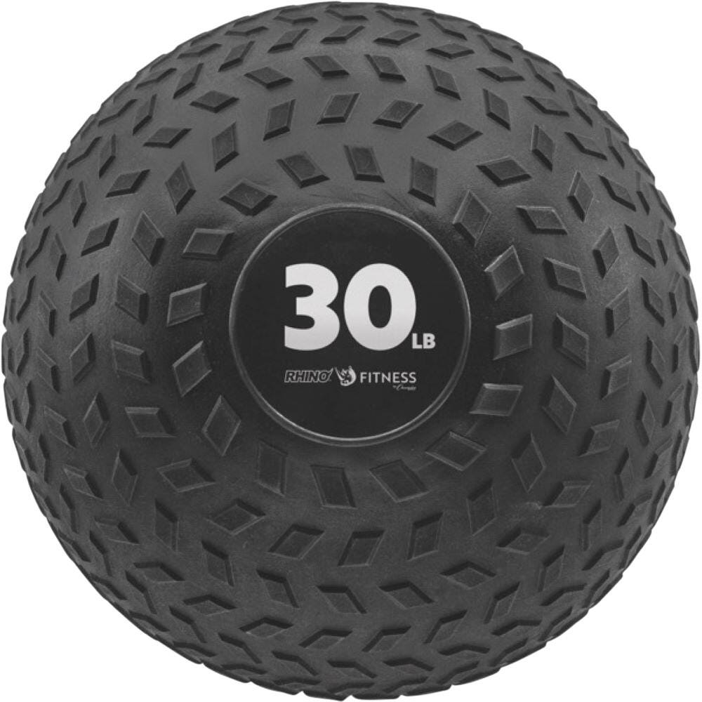 Champion Sports Rhino Fitness Slam Ball, 30 Pounds, 11 Inch Diameter, Black, Item Number 2096718