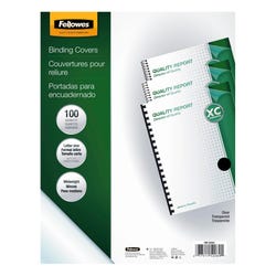 Fellowes Presentation Covers, 8-1/2 x 11 Inches, Clear, Pack of 100, Item 2021474