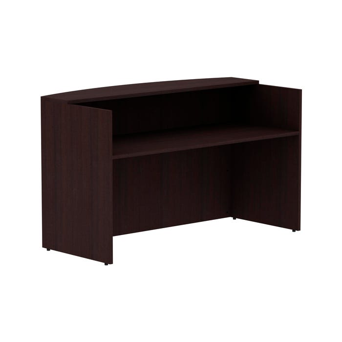 Lorell Reception Desk 72 x 41 Inches, Espresso