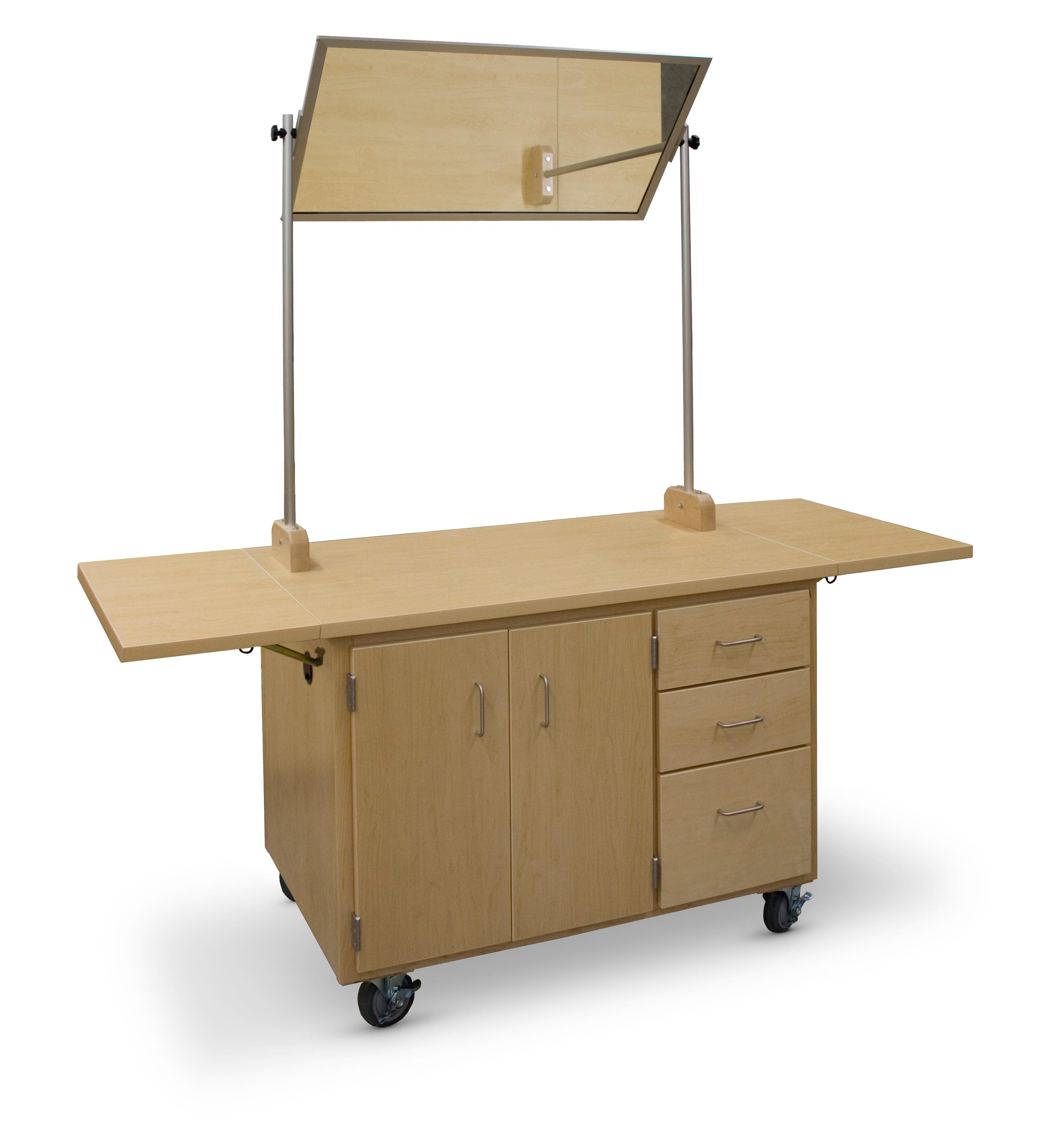 Nasco Exclusive by Hann, Mobile Demonstration Table with Mirror, 80 L x 30W x 36H Inch