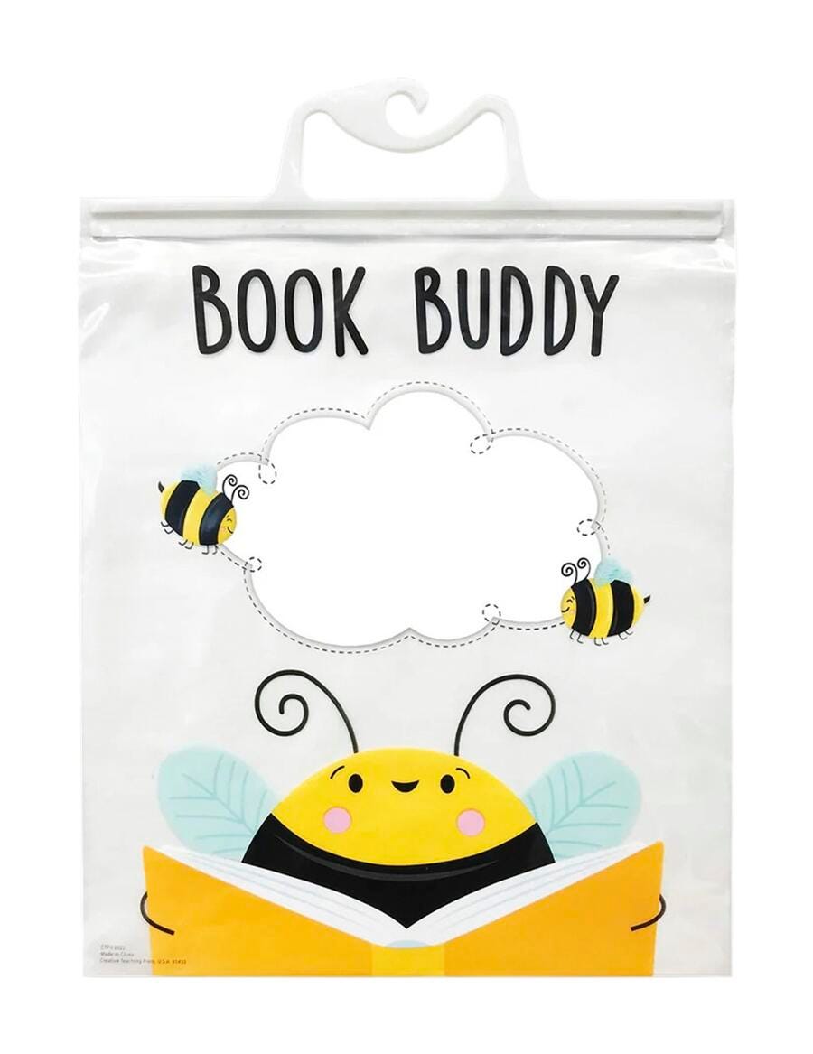 Creative Teaching Press Busy Bee Book Buddy Bags, 10-1/2 x 12-1/2 Inches, Pack of 6 2149199